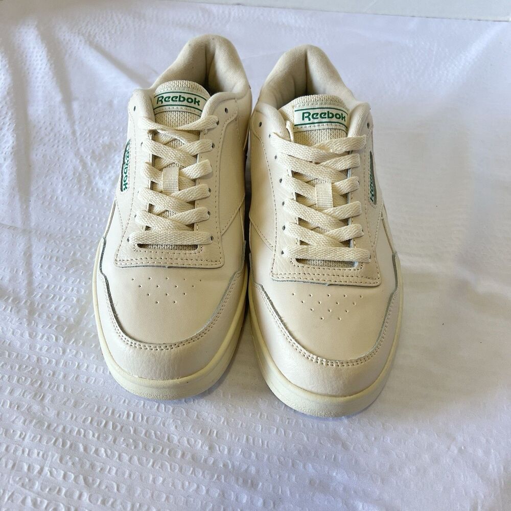 Men's Reebok Court Advance Galaxy Shoes Ivory Cream Green